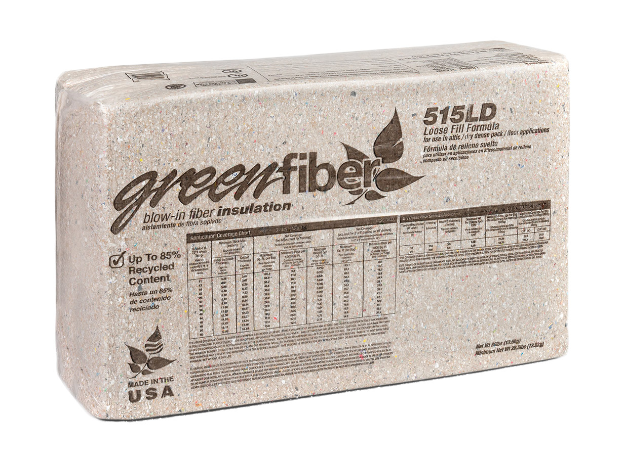 Greenfiber Insulation Coverage Chart