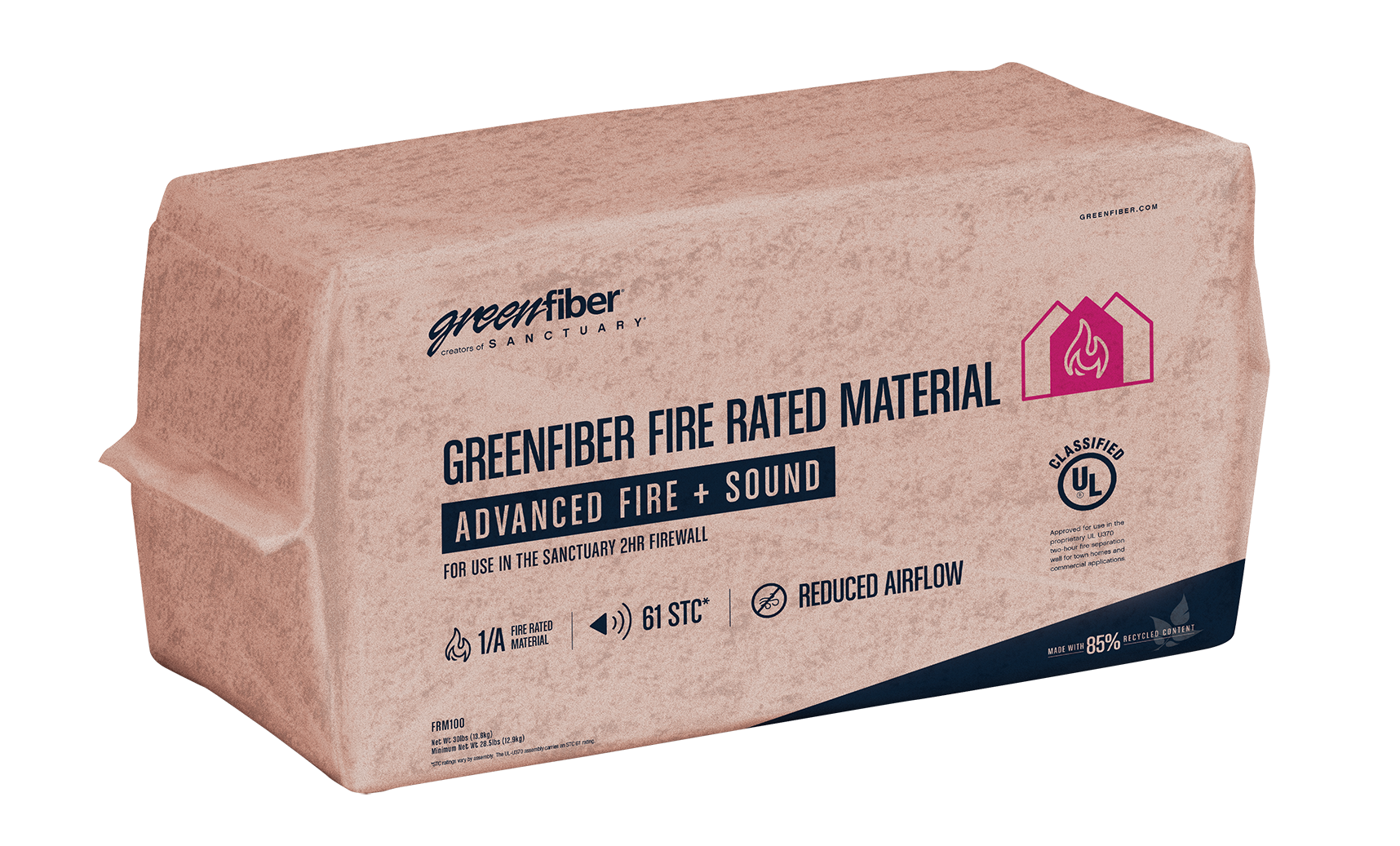 Image of <p>Greenfiber FRM Insulation for SANCTUARY® Two-Hour Firewall Assembly</p>